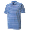 Puma Golf Men's Star Sapphire/Pink Lady Mattr Fine Stripe Golf Polo