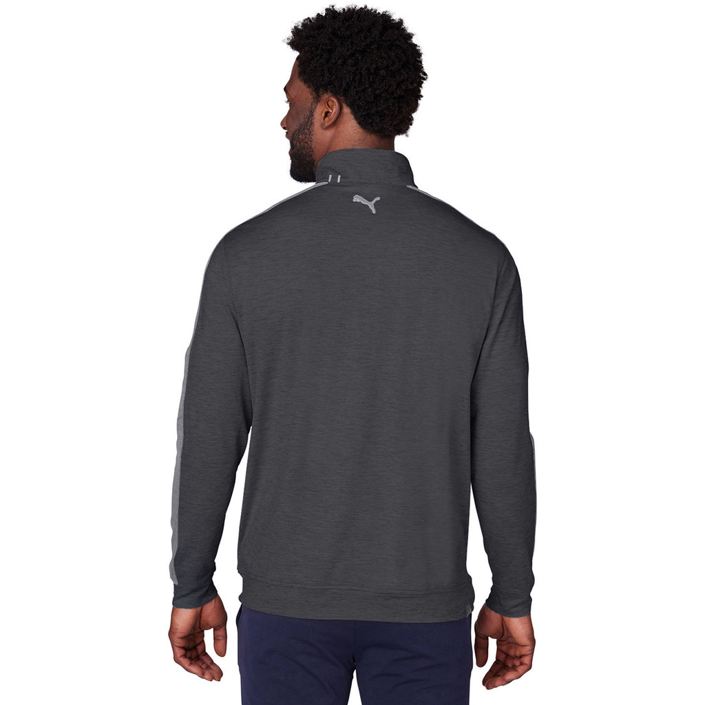 Puma Golf Men's Puma Black Heather/Quiet Shade T7 Cloudspum 1/4 Zip