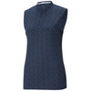 Puma Golf Women's Navy Blazer Cloudspun Sleeveless Golf Polo