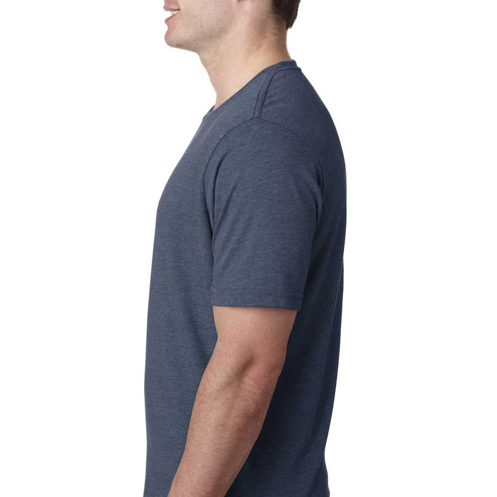 Next Level Men's Indigo Poly/Cotton Short-Sleeve Crew Tee