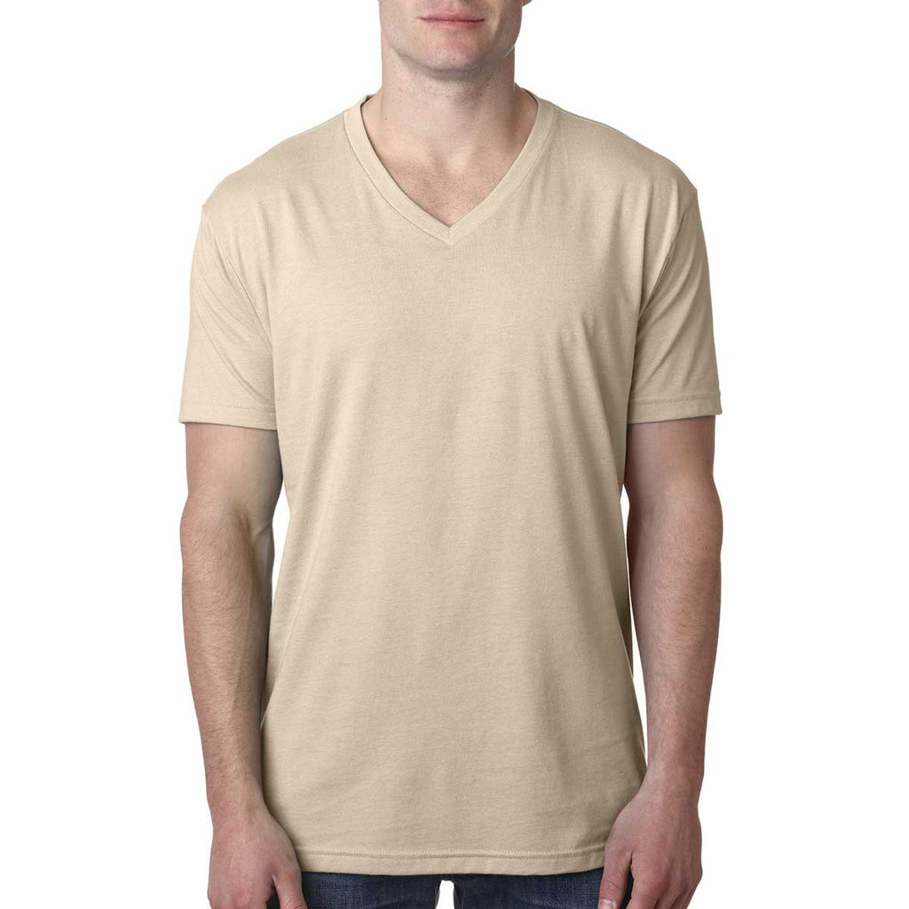 Next Level Men's Cream Premium CVC V-Neck Tee