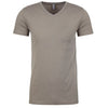 Next Level Men's Warm Grey Premium CVC V-Neck Tee