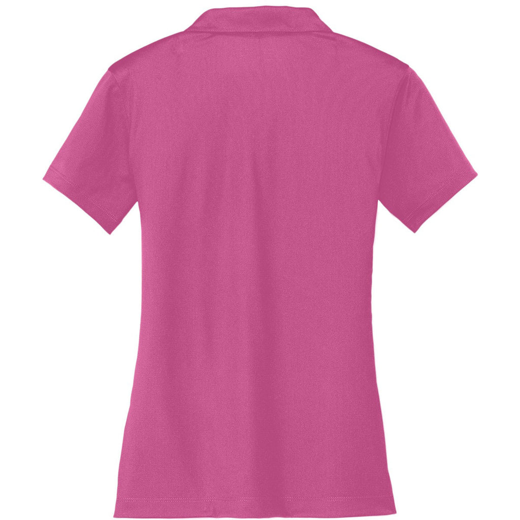 Nike Women's Pink Dri-FIT Short Sleeve Vertical Mesh Polo