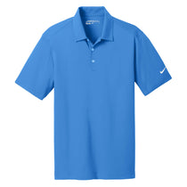 Nike Men's Brisk Blue Dri-FIT Short Sleeve Vertical Mesh Polo