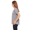 Bella + Canvas Women's Grey Triblend Relaxed Jersey Short-Sleeve V-Neck T-Shirt