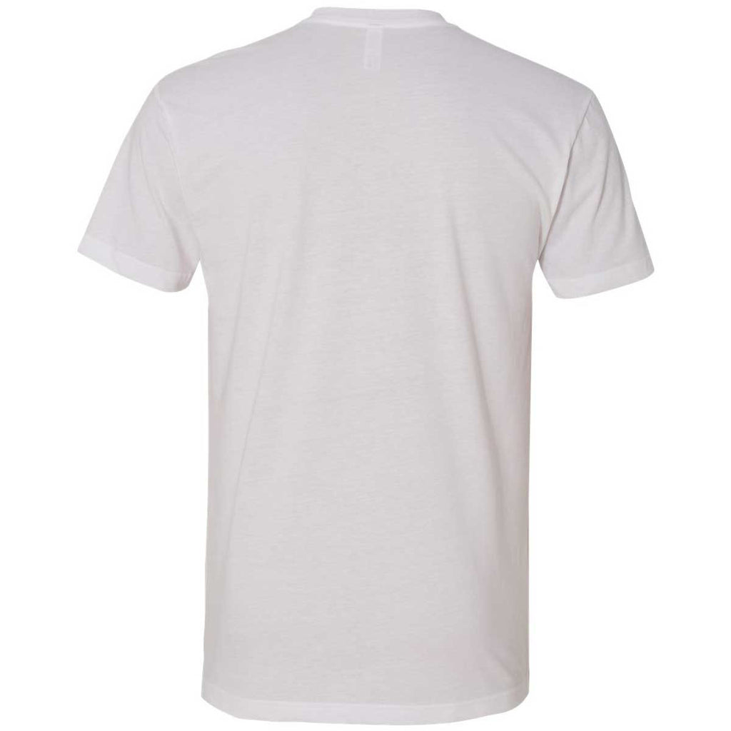 Next Level Men's White Premium Fitted Sueded Crew