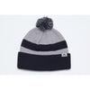 Pacific Headwear Navy/Silver/Navy Loose Fit Pom-Pom Beanie