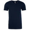 Next Level Men's Midnight Navy Premium Fitted Sueded V-Neck Tee