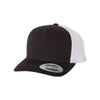 Yupoong Black/White 5-Panel Retro Trucker Cap