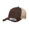 Yupoong Brown/Khaki 5-Panel Retro Trucker Cap