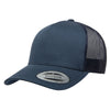 Yupoong Navy 5-Panel Retro Trucker Cap