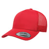 Yupoong Red 5-Panel Retro Trucker Cap