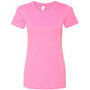 Next Level Women's Hot Pink CVC Crew Tee