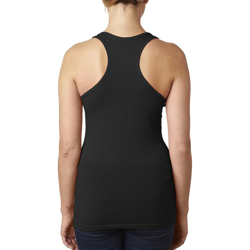 Next Level Women's Black Jersey Racerback Tank