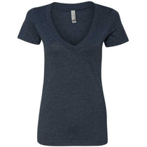 Next Level Women's Midnight Navy CVC Deep V Tee