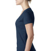 Next Level Women's Midnight Navy CVC Deep V Tee