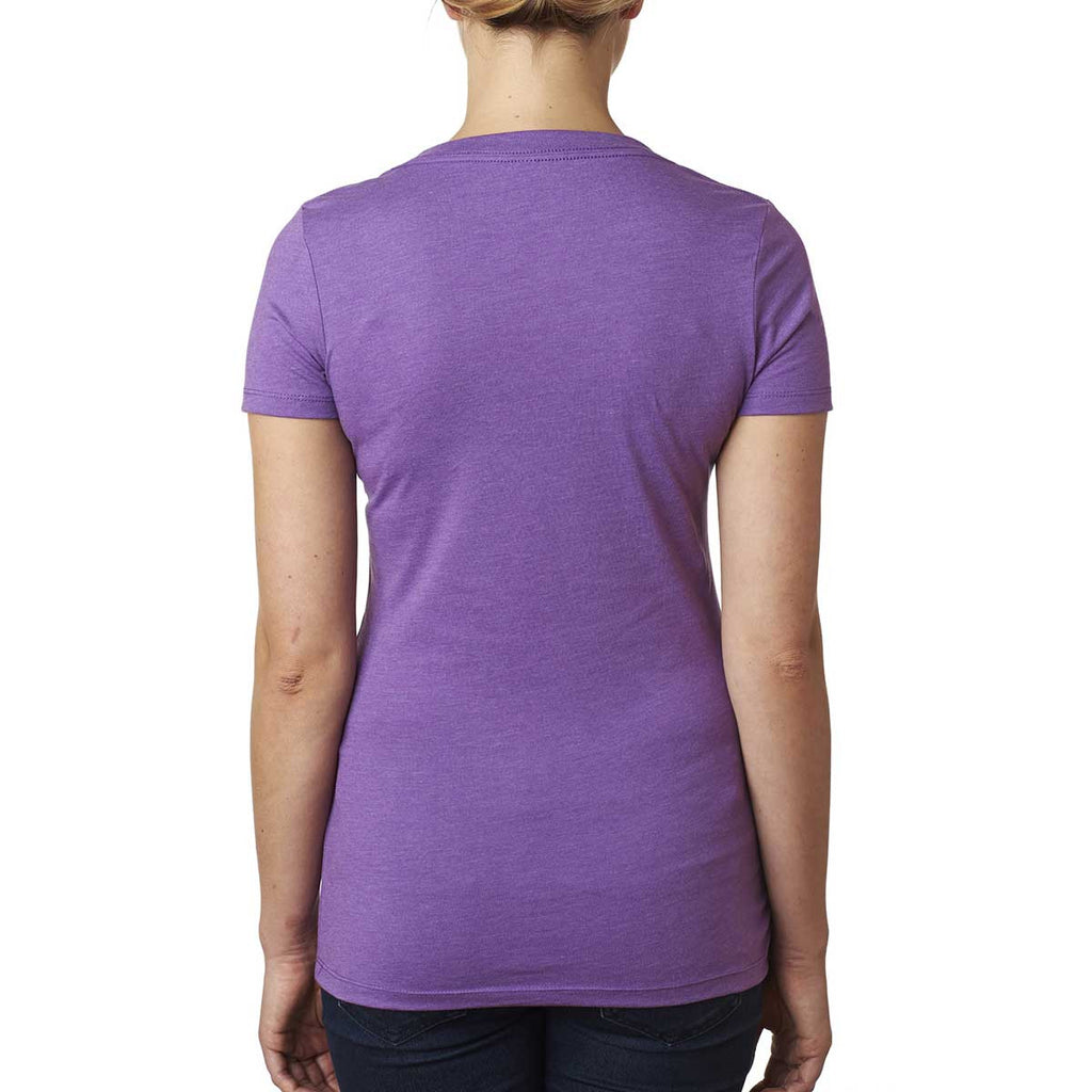 Next Level Women's Purple Berry CVC Deep V Tee