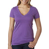 Next Level Women's Purple Berry CVC Deep V Tee