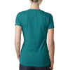 Next Level Women's Teal CVC Deep V Tee