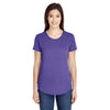 Anvil Women's Heather Purple Triblend Scoop Neck T-Shirt