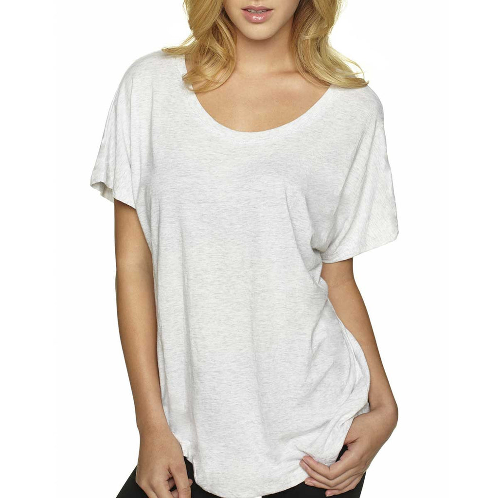 Next Level Women's Heather White Triblend Dolman