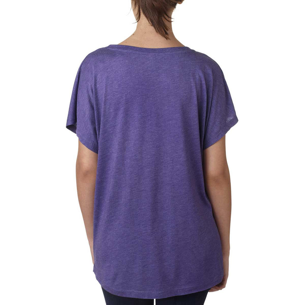 Next Level Women's Purple Rush Triblend Dolman