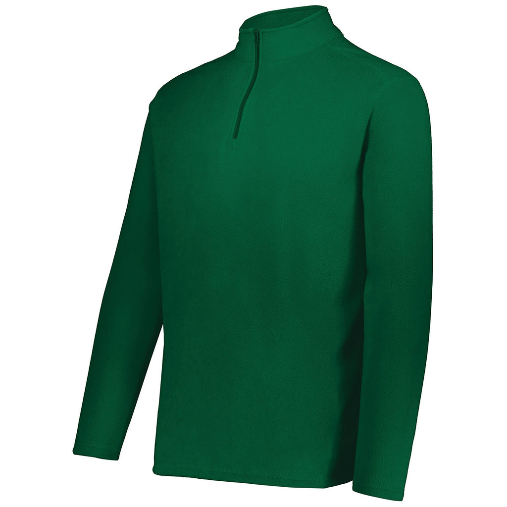 Augusta Sportswear Men's Dark Green Micro-Lite Fleece 1/4 Zip Pullover