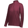 Augusta Sportswear Women's Maroon Micro-Lite Fleece 1/4 Zip Pullover