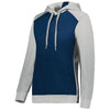 Augusta Sportswear Women's Navy/Grey Heather Three-Season Fleece Pullover Hoodie