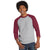 LAT Men's Vintage Heather/Vintage Burgundy Baseball Fine Jersey T-Shirt