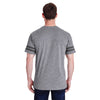 LAT Men's Granite Heather/Vintage Smoke Football Fine Jersey T-Shirt