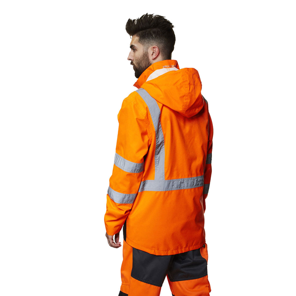 Helly Hansen Men's High Visibility Orange/Charcoal Alta Shell Jacket