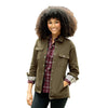 Vantage Women's Taupe Green Boulder Shirt Jacket