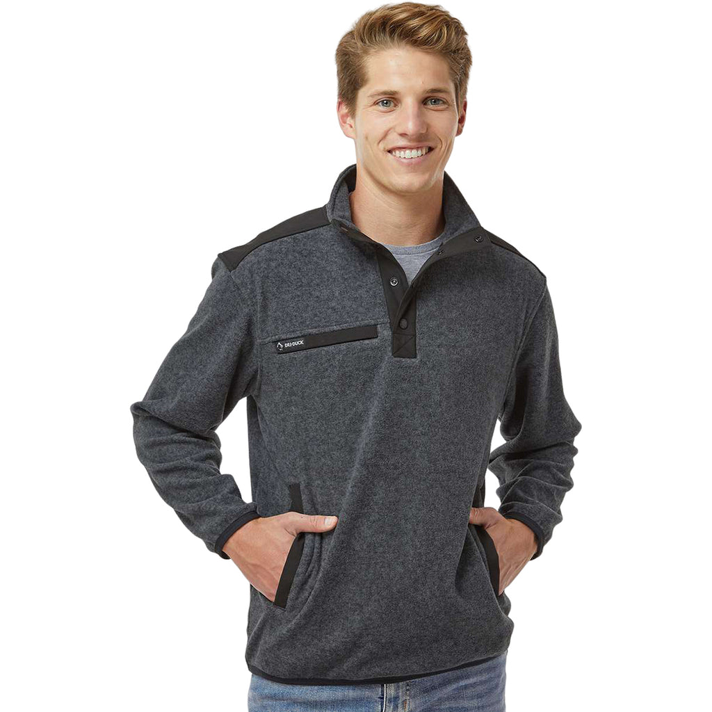 Dri Duck Men's Charcoal Ranger Melange Fleece Pullover