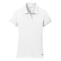 Nike Women's White Solid Icon Pique Polo