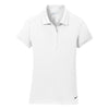 Nike Women's White Solid Icon Pique Polo