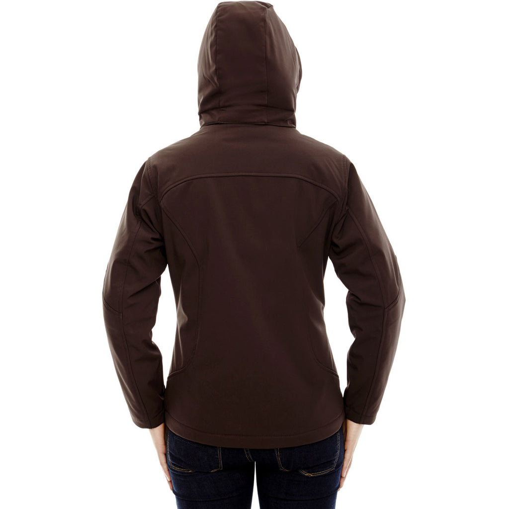 North End Women's Dark Chocolte Glacier Insulated Jacket with Detachable Hood