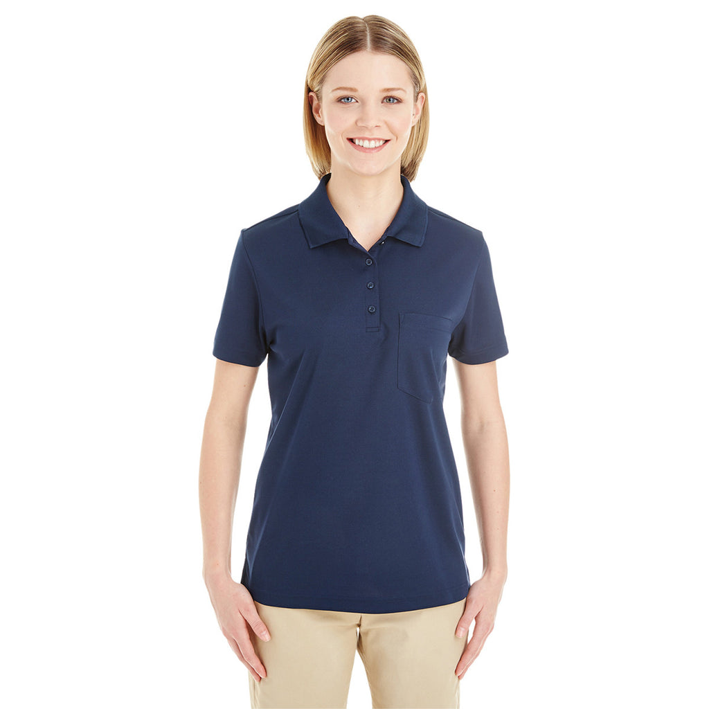 Core 365 Women's Classic Navy Origin Performance Pique Polo with Pocket