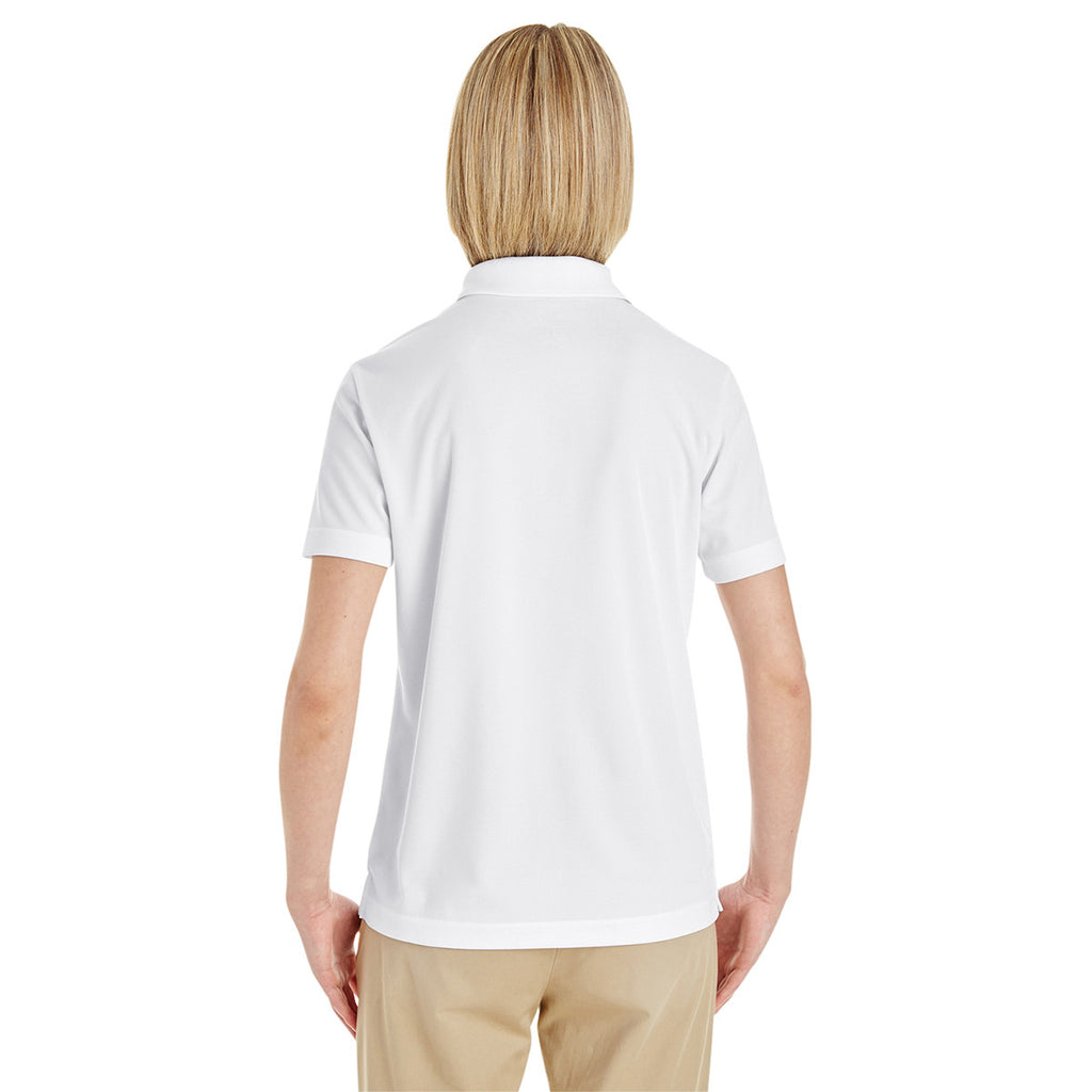 Core 365 Women's White Origin Performance Pique Polo with Pocket