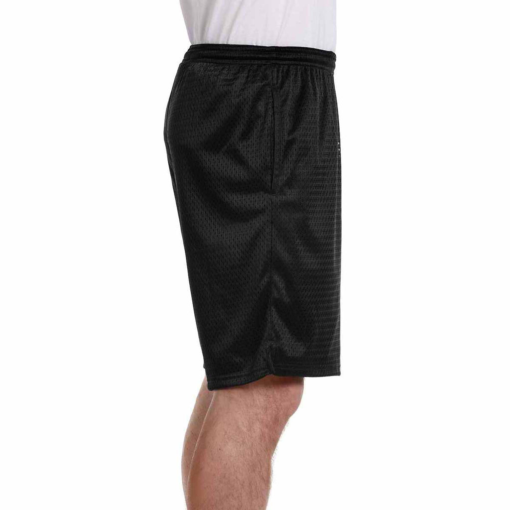 Champion Men's Black 3.7-Ounce Mesh Short with Pockets