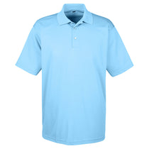UltraClub Men's Columbia Blue Cool & Dry Mesh Pique Polo