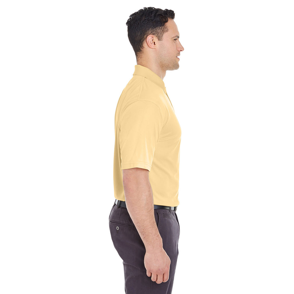 UltraClub Men's Yellow Haze Cool & Dry Mesh Pique Polo