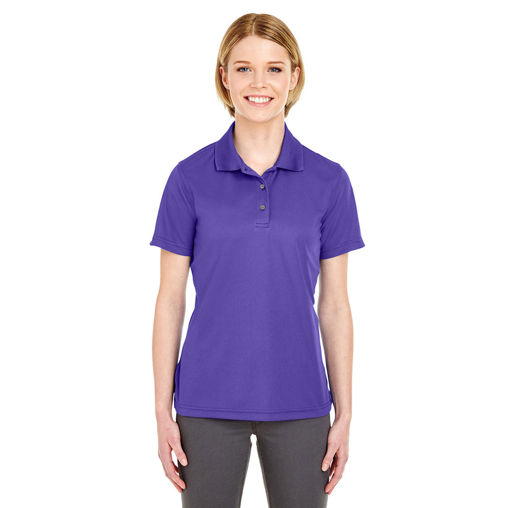 UltraClub Women's Purple Cool & Dry Mesh Pique Polo