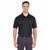 UltraClub Men's Black Tall Cool & Dry Mesh Pique Polo