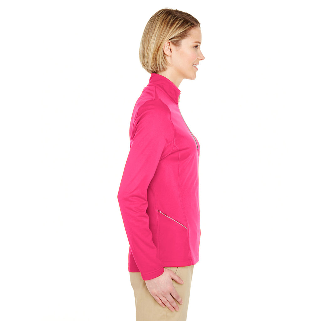 UltraClub Women's Heliconia Cool & Dry Sport Quarter-Zip Pullover