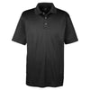 UltraClub Men's Black Cool & Dry Sport Polo