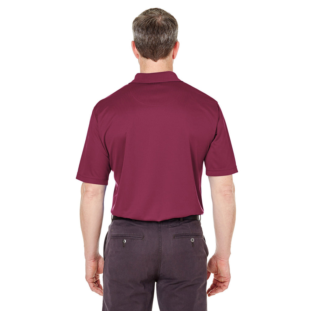 UltraClub Men's Maroon Tall Cool & Dry Sport Polo