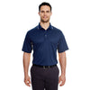 UltraClub Men's Navy/White Cool & Dry Sport Two-Tone Polo