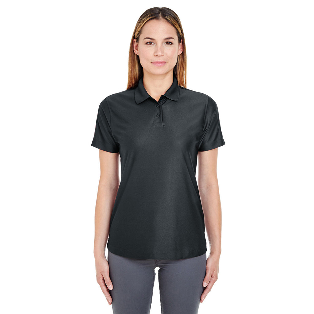 UltraClub Women's Black Cool & Dry Elite Performance Polo