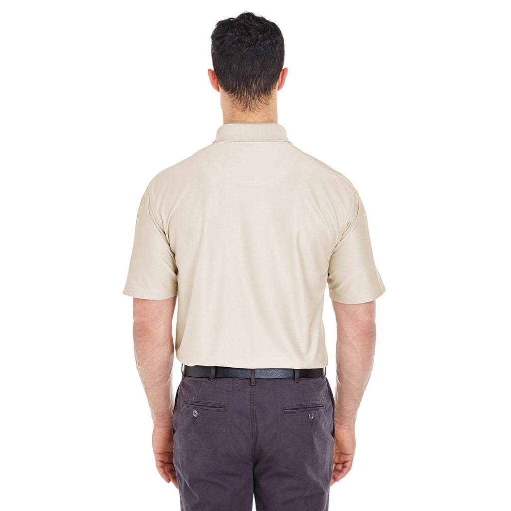 UltraClub Men's Stone Cool & Dry Elite Performance Polo